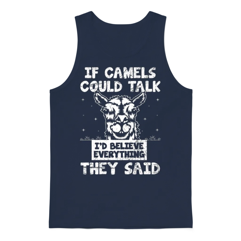 Camel Lover Desert Animal Wildlife Africa Unisex Tank Top - Navy
