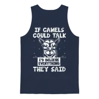 Camel Lover Desert Animal Wildlife Africa Unisex Tank Top - Navy – 1