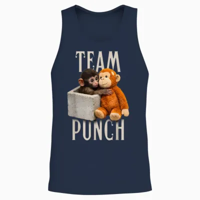 Baby Monkey Punch Team Punch Unisex Tank Top - Navy
