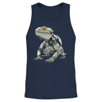 Bearded Dragon Unisex Tank Top - Navy – 2