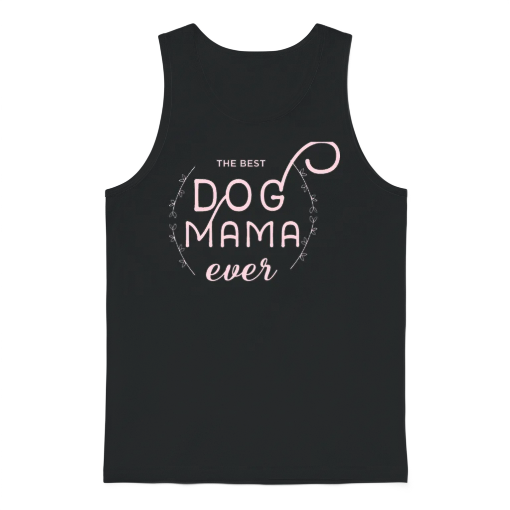 Dog Mom Shirt Dog Mama Gift Dog Lover Unisex Tank Top - Black