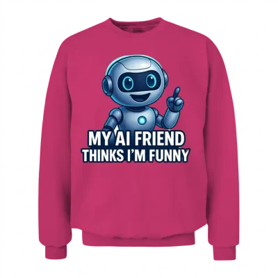 My Ai Friend Thinks I’m Funny Unisex Sweatshirt - Heliconia