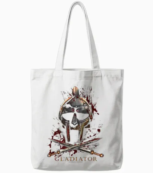 Gladiator Helmet Tote Bags - White