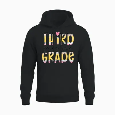 Third Grade Dream Team Back to School 3rd Grade Teacher Unisex Hoodie - Black