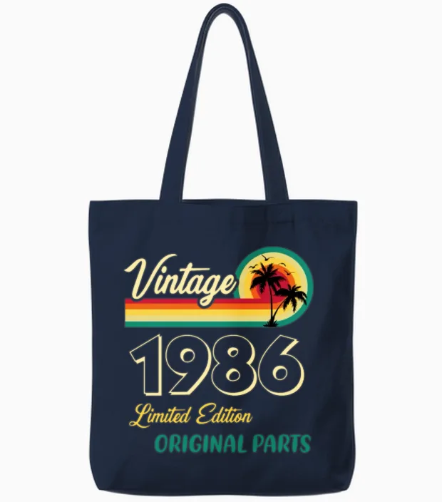 Vintage 1986 Limited Edition Original Parts Tote Bags in Navy