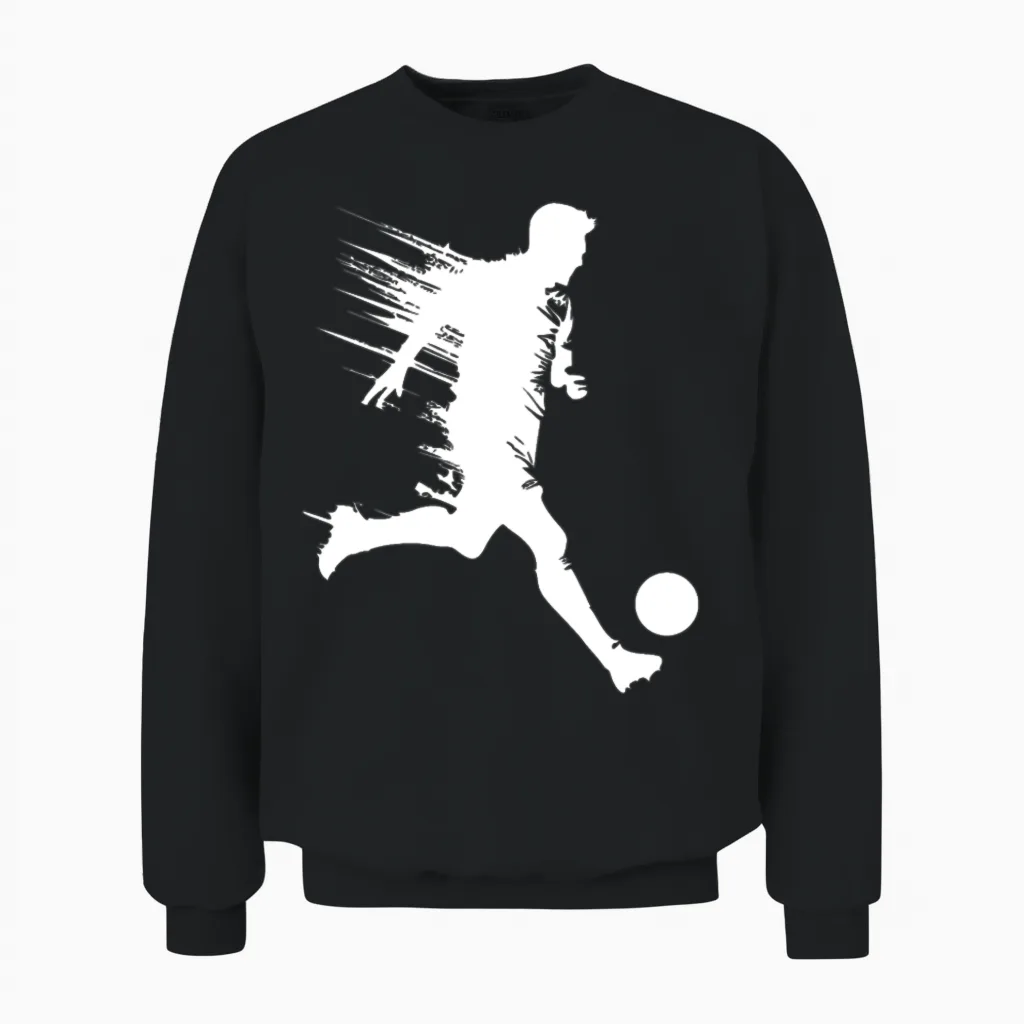 Soccer Player Unisex Sweatshirt in Black