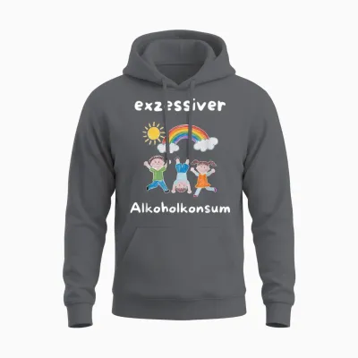 Excessive Alcohol Consumption Funny Unisex Hoodie - Charcoal