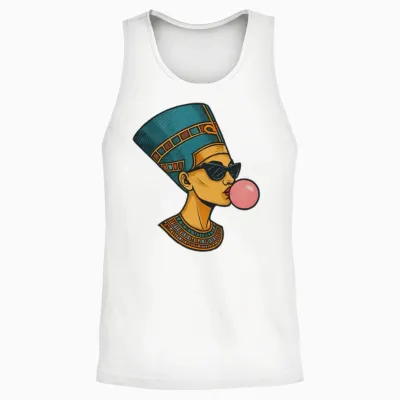 Nefertiti – Ancient Royalty with a Modern Attitude Unisex Tank Top - White