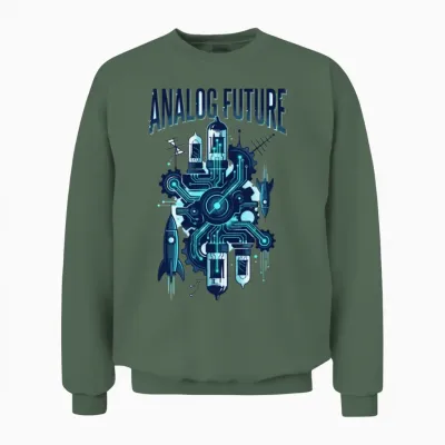 Analog Future Circuitry Unisex Sweatshirt - Military Green
