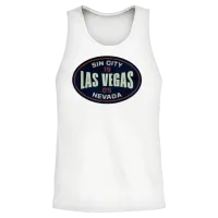 Las Vegas Unisex Tank Top - White – 2