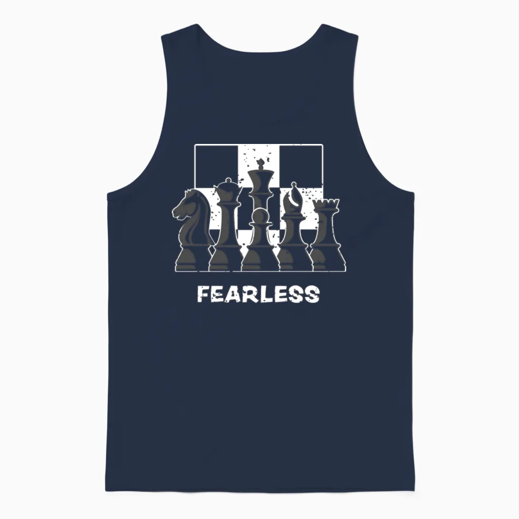 Fearless - Chess Unisex Tank Top - Navy