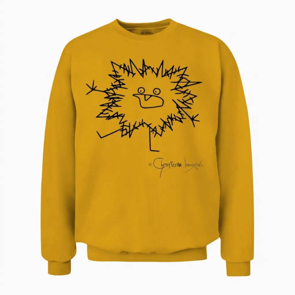 Woolly Beastie Freaks Out - Bestiolus Cerritus Unisex Sweatshirt in Gold