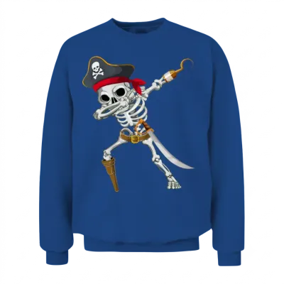 Halloween Dabbing Skeleton Pirate Unisex Sweatshirt - Royal