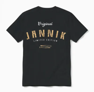 Jannik Limited Edition Unisex T-Shirt - Black