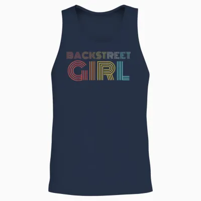Backstreet Girl Retro Look T-Shirt, Black Unisex Tank Top - Navy