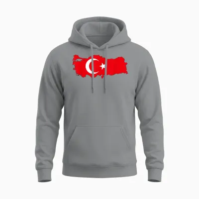Türkei Flagge Türk Bayragi Herren Türkei Kinder Türkiye Unisex Hoodie - Sport Grey