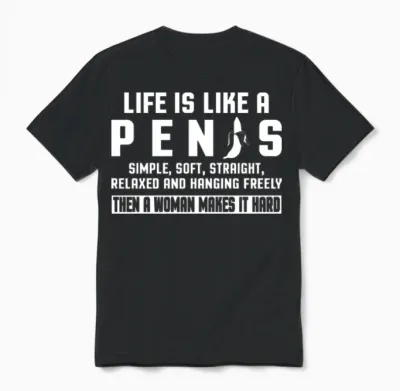 Life Is Like a Pen Is Unisex T-Shirt - Black