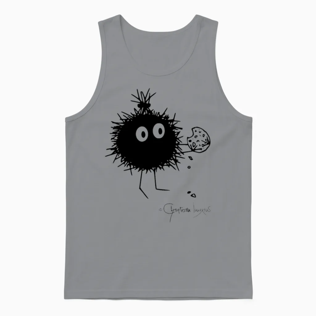 Woolly Beastie Crumbles Β© Chyropterum Innoxius Unisex Tank Top in Sport Grey