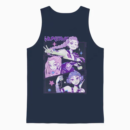 Kpop Demon Hunters Huntr/x Officially Licensed Unisex Tank Top - Navy