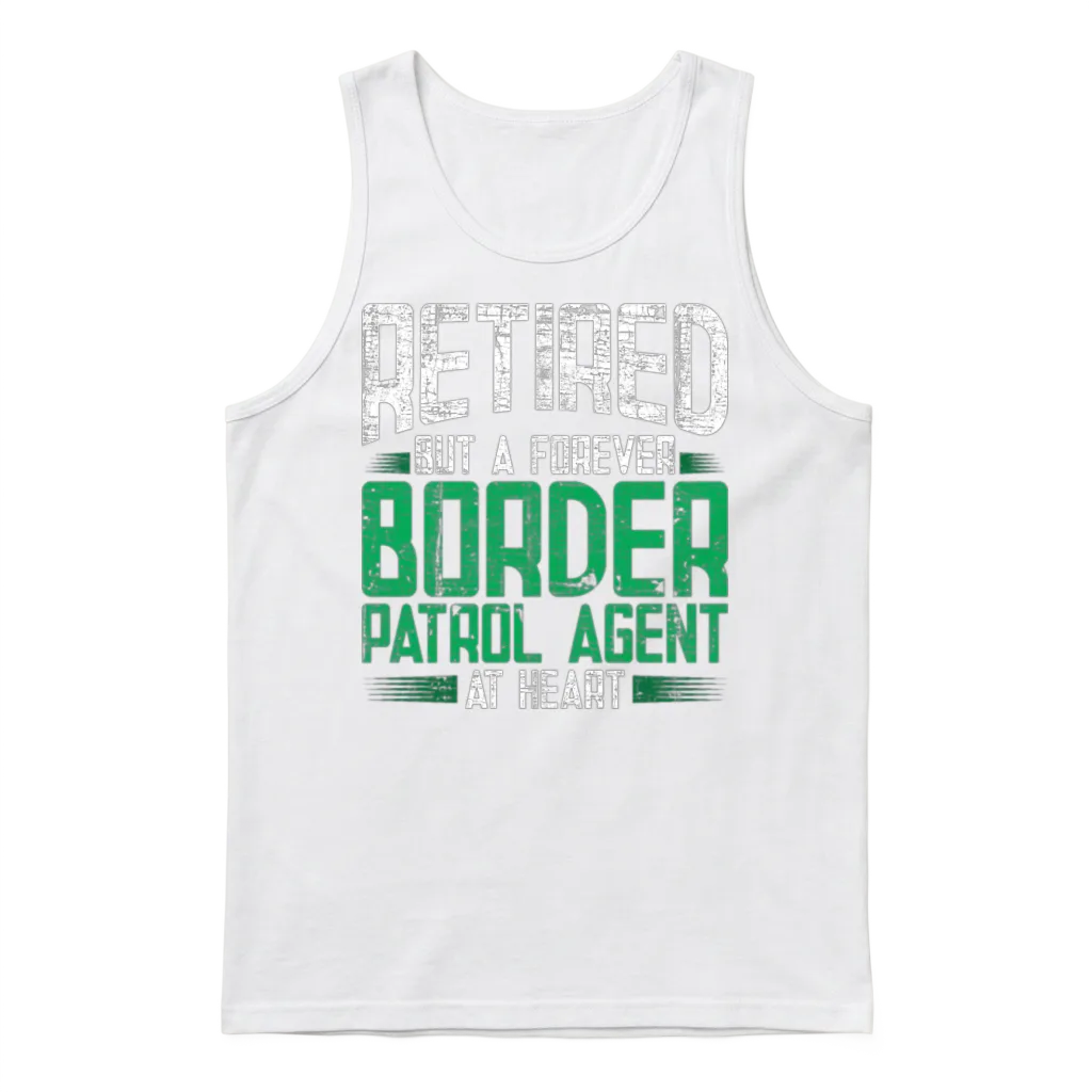 Retired Border Patrol Agent Unisex Tank Top - White