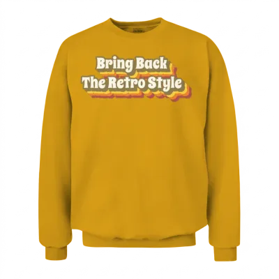 Bring Back the Retro Style Unisex Sweatshirt - Gold