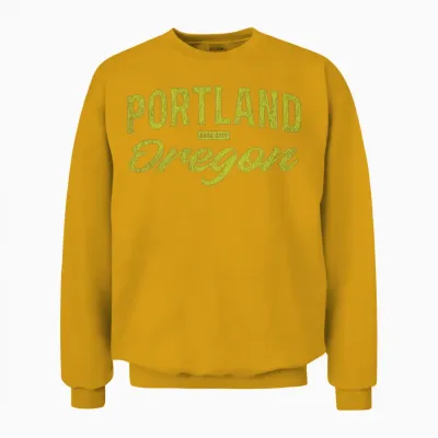 Retro Portland Oregon Unisex Sweatshirt - Gold