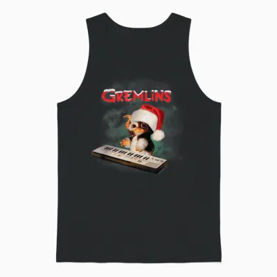 Gremlins - Gizmo Holiday Keyboard Unisex Tank Top - Black