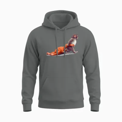 Monkey Punch Baby Graphic Little Punch Big Love Unisex Hoodie - Graphite Heather