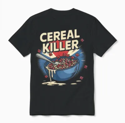 Retro Breakfast Unisex T-Shirt - Black