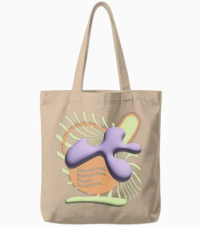 3d Bubble Abstract Art Tote Bags - Natural