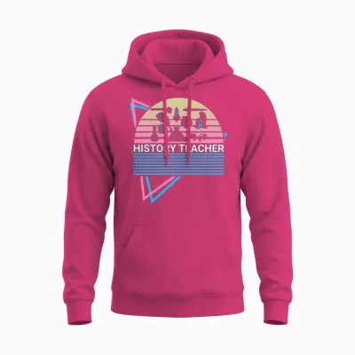 History Teacher Retro Unisex Hoodie - Heliconia