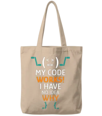 Funny Coder Programmer Computer Nerd Funny Tote Bags - Natural