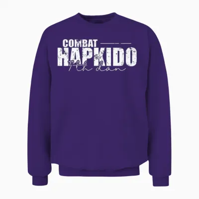 Combat Hapkido 7th Dan American Martial Arts Unisex Sweatshirt - Purple