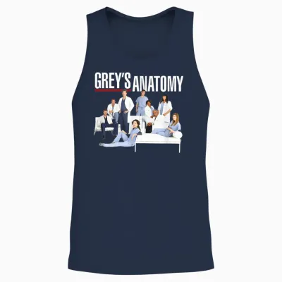 Grey's Anatomy Group with Logo Unisex Tank Top - Navy