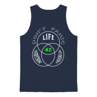 Dont Panic Unisex Tank Top - Navy – 1