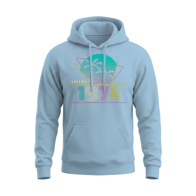Funny Birthday Born in 1974 Limited Edition Unisex Hoodie - Light Blue