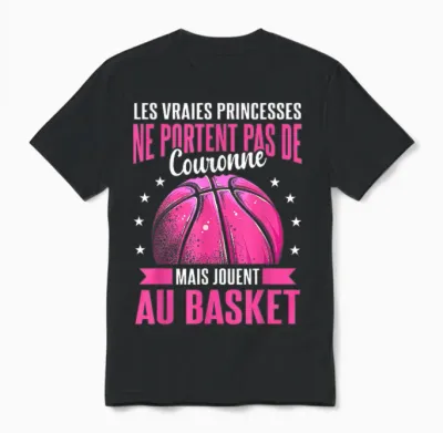 Basketball Girl Basketball Basketball T-Shirt, Black, S Unisex T-Shirt - Black