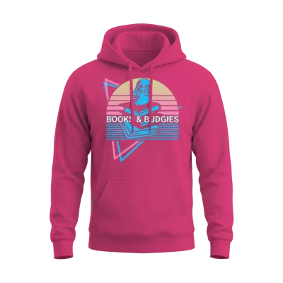 Budgie Parakeet Retro Unisex Hoodie - Heliconia