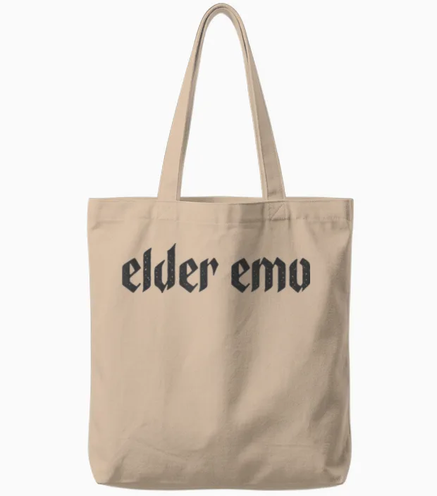 Elder Emo. Für Alte Fans Von Emo-Musik. Gothic-Alternativszene Tote Bags in Natural