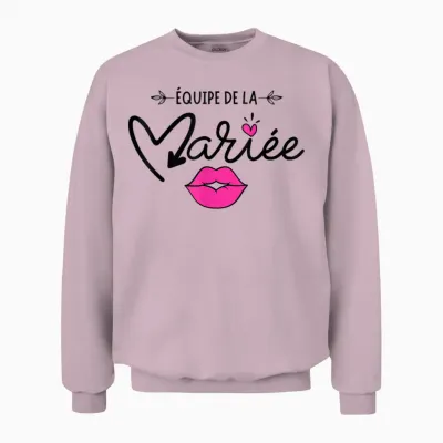Team Bride Evjf Team Bride 2025 Future Bride Team T-Shirt, White, S Unisex Sweatshirt - Light Pink