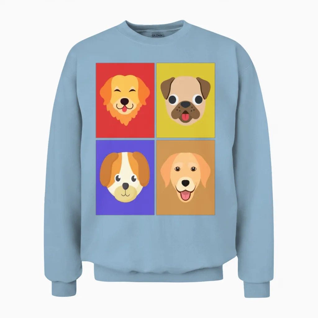 Dogs - Dog Lovers Unisex Sweatshirt in Light Blue