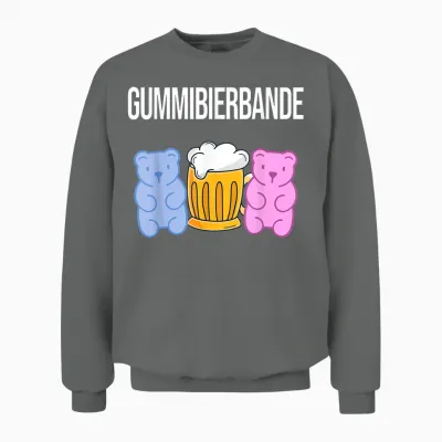 Gummibierbande - Lustiges Sauf Party Urlaub Malle Gruppen Unisex Sweatshirt - Graphite Heather
