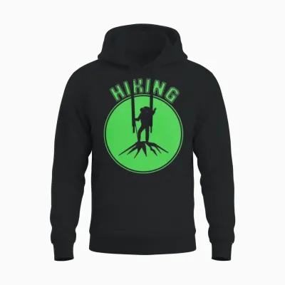 Hiking Unisex Hoodie - Black