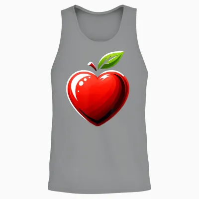 Apfel Herzförmig Sommer Frucht Unisex Tank Top - Sport Grey