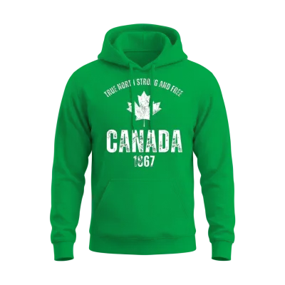 True North Strong and Free Unisex Hoodie - Irish Green