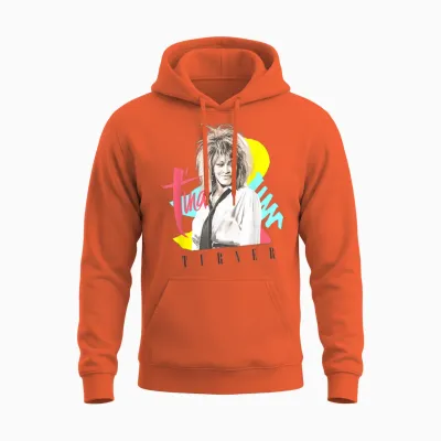 Tina Turner Retro Striche Und Formen Unisex Hoodie - Orange