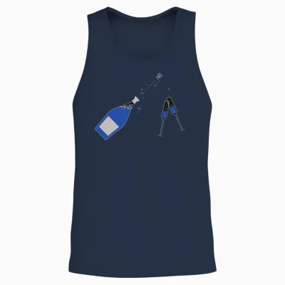 Cheers Vector Funny Unisex Tank Top - Navy