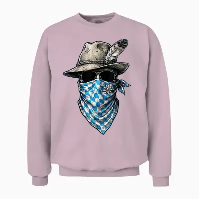 Trachtenshirt Herren Trachten Shirt Bayrisch Lausbua Bayern Unisex Sweatshirt - Light Pink