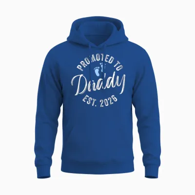 Promoted to Daddy 2026 Unisex Hoodie - Royal
