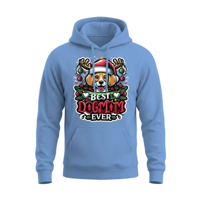Best Dog Mom Ever Dog Dogs Best Dog Mama Unisex Hoodie - Carolina Blue